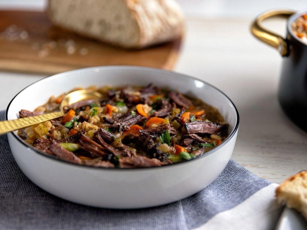 Classic Beef and Barley Soup with Cubed Chuck Roast