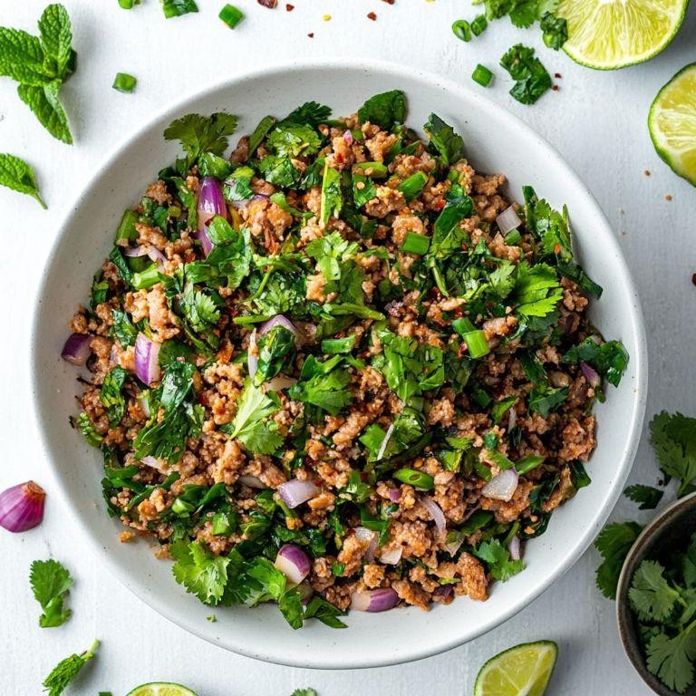 Classic Chicken Larb with Lime and Mint