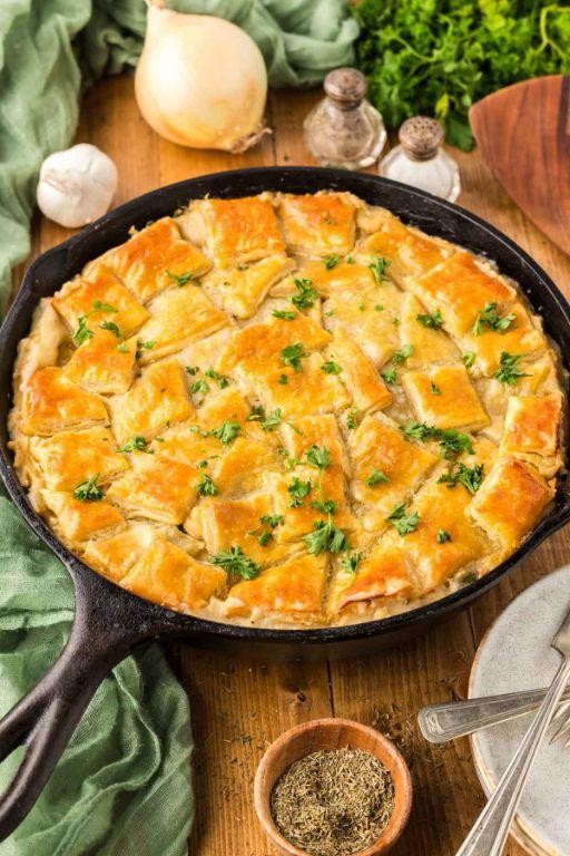Classic Chicken Pot Pie with Buttery Puff Pastry