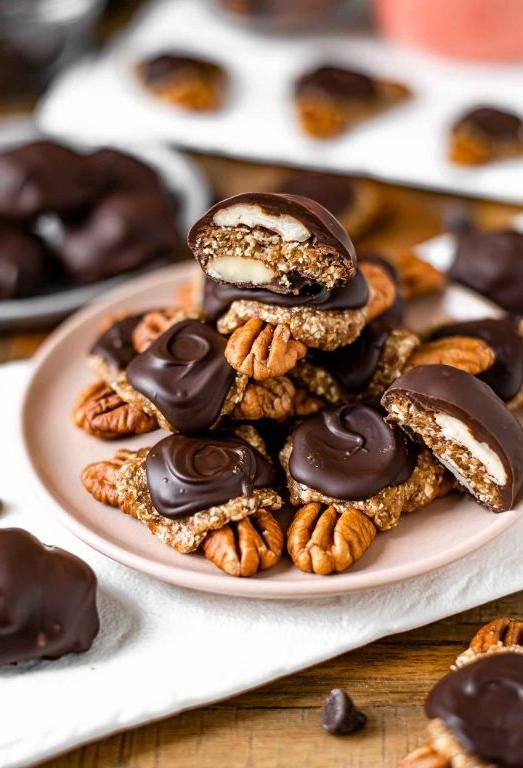 Classic Chocolate Pecan Turtle Candies