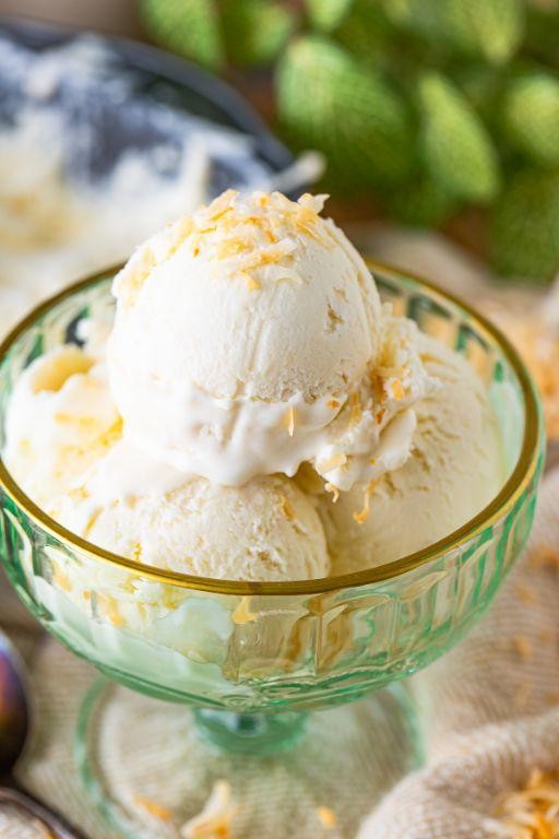 Classic Coconut Ice Cream with Vanilla Infusion