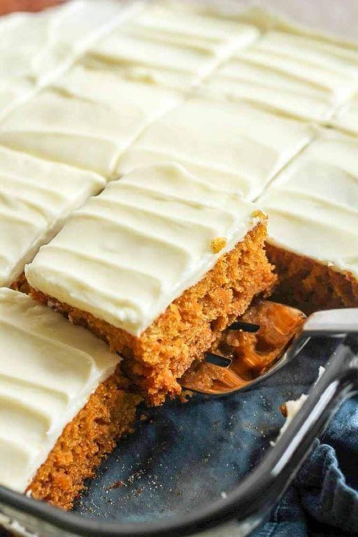 Classic Cream Cheese Frosted Pumpkin Bars