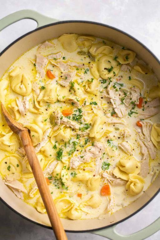 Classic Creamy Chicken Tortellini Soup