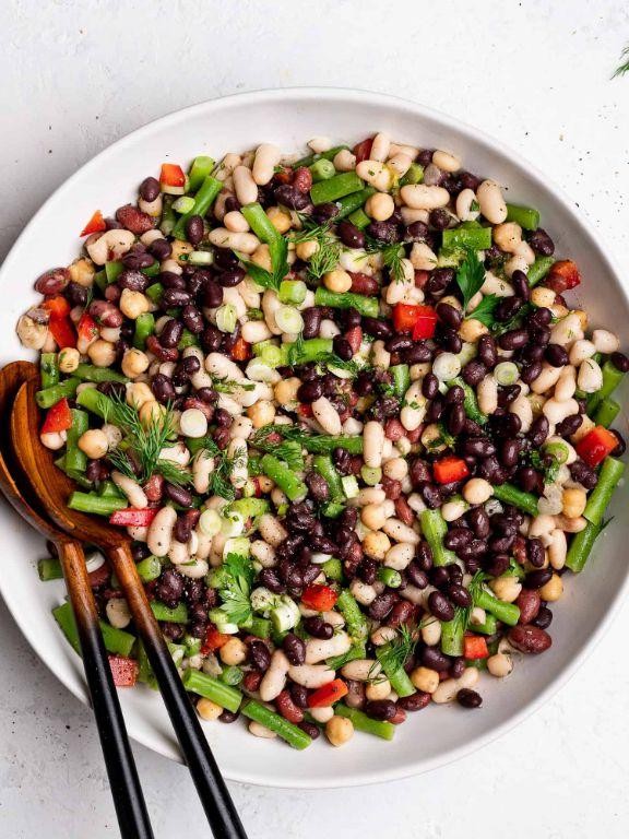 Classic Five Bean Salad with Fresh Herbs