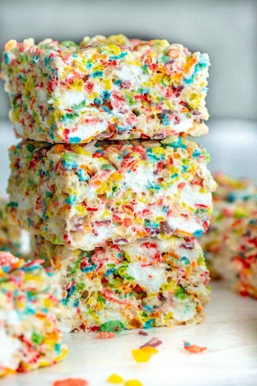 Classic Fruity Pebbles Rice Krispie Treats