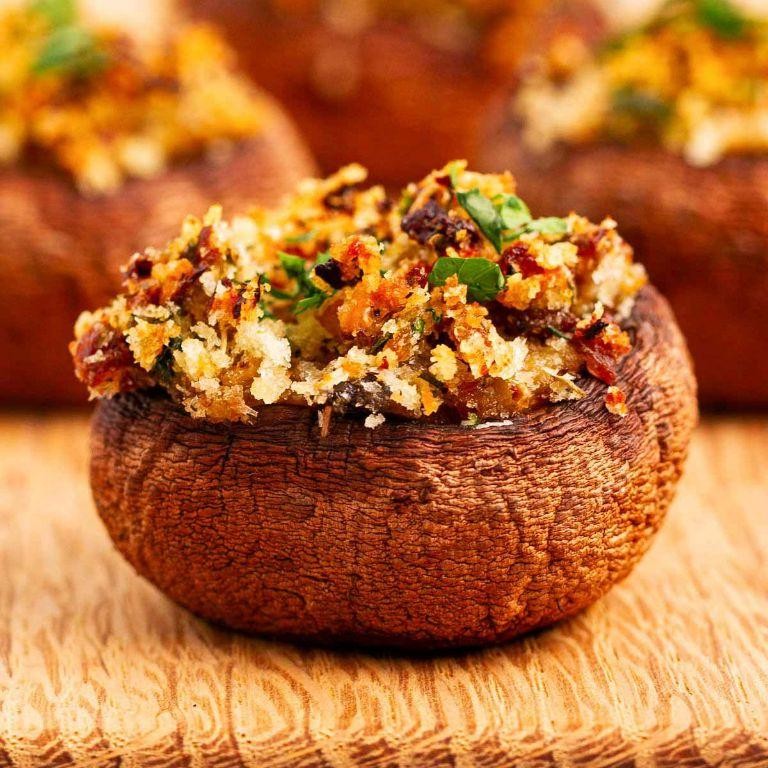 Classic Garlic and Parmesan Stuffed Mushrooms