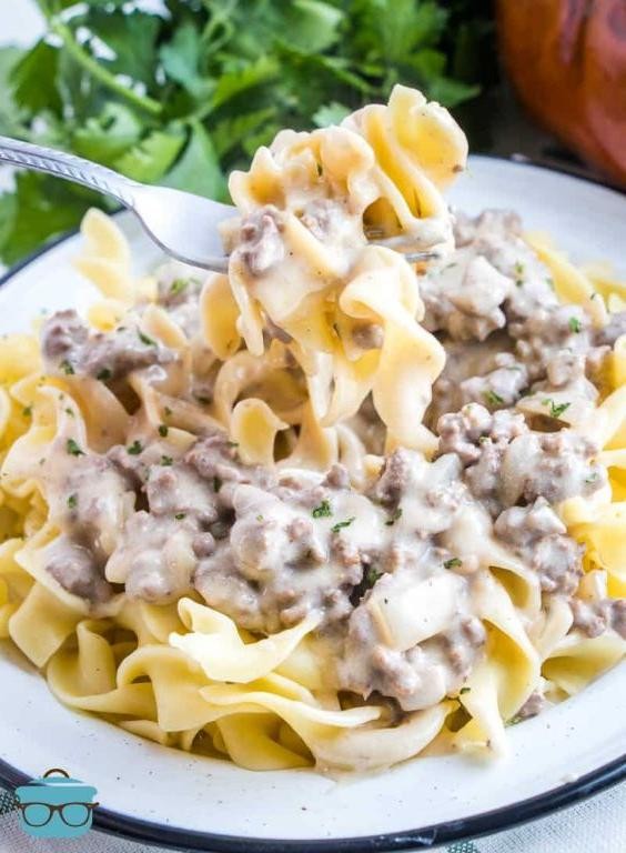 Classic Ground Beef Stroganoff with Mushrooms