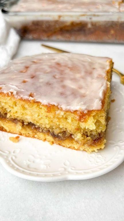 Classic Honey Bun Cake with Cream Cheese Glaze