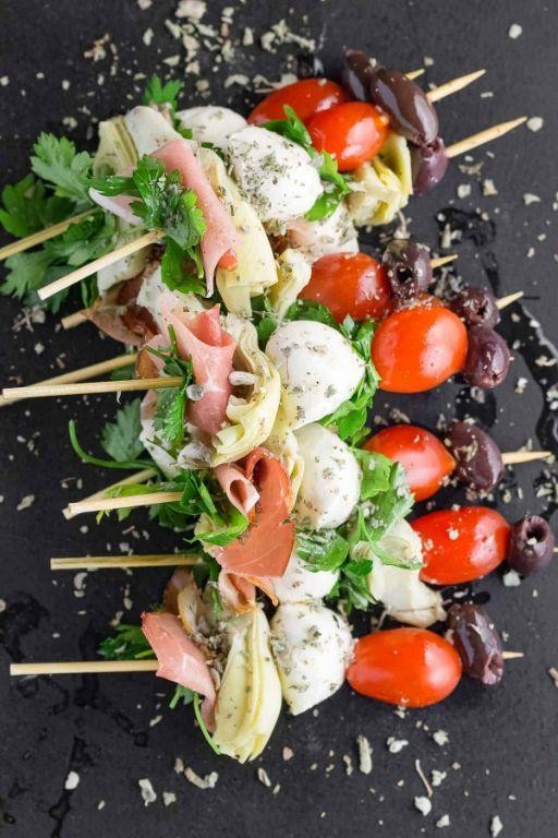 Classic Italian Antipasto Skewers