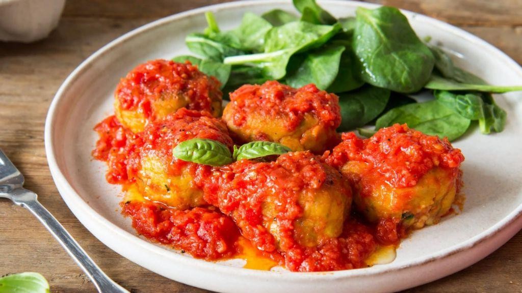 Classic Italian Zucchini Balls with Marinara Sauce