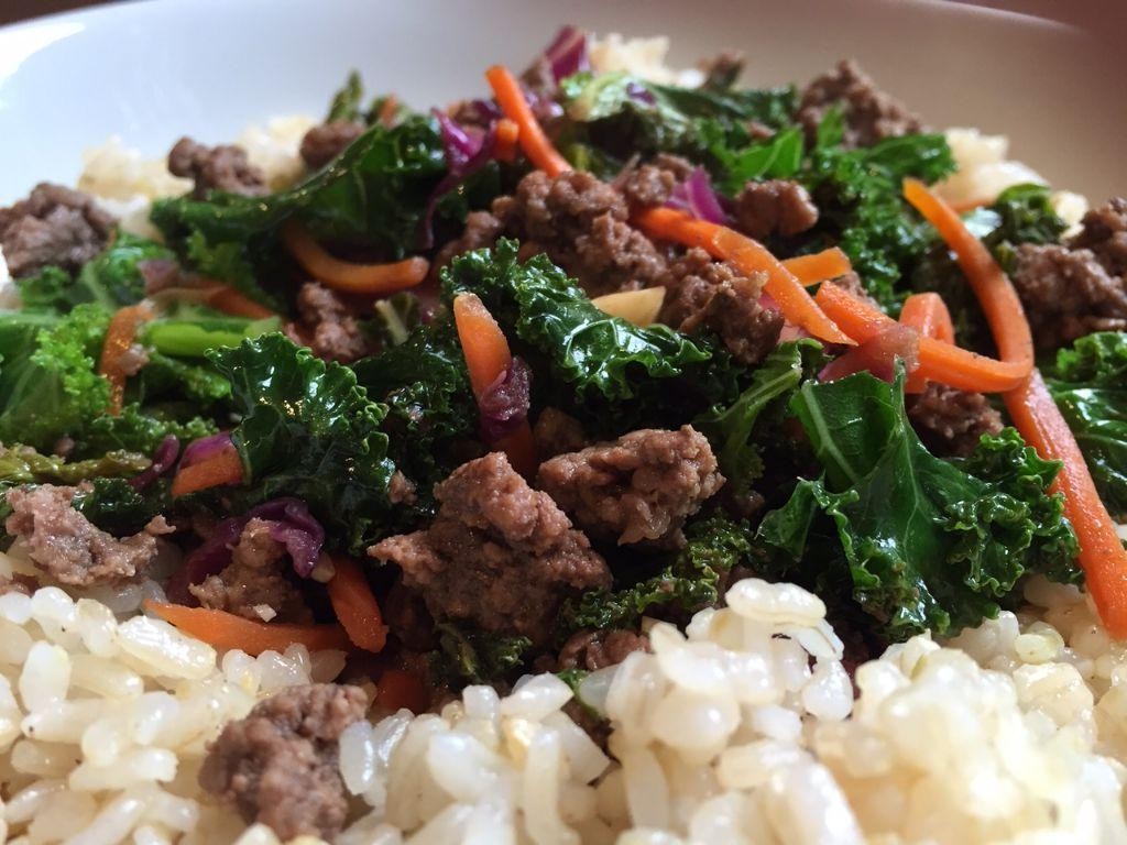 Classic Kale and Ground Beef Stir-Fry