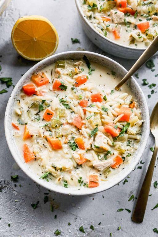 Classic Lemon Chicken Orzo Soup