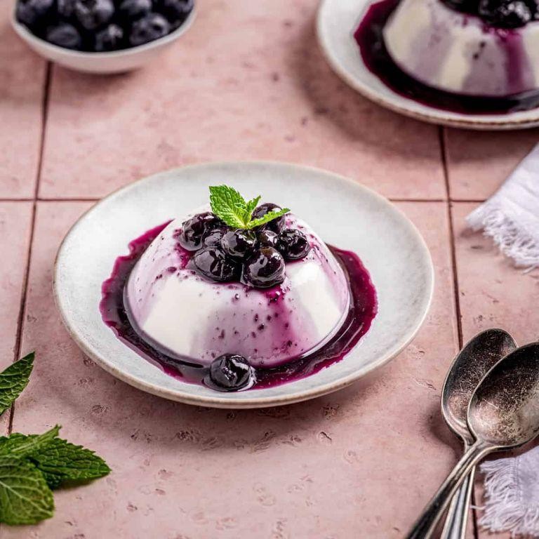 Classic Panna Cotta with Berry Compote