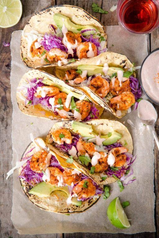 Classic Shrimp Tacos with Lime Crema