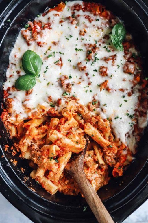 Clay Pot Baked Ziti with Sausage