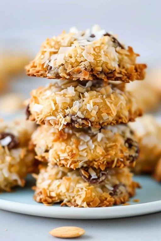 Coconut Almond Cookies with a Crispy Edge