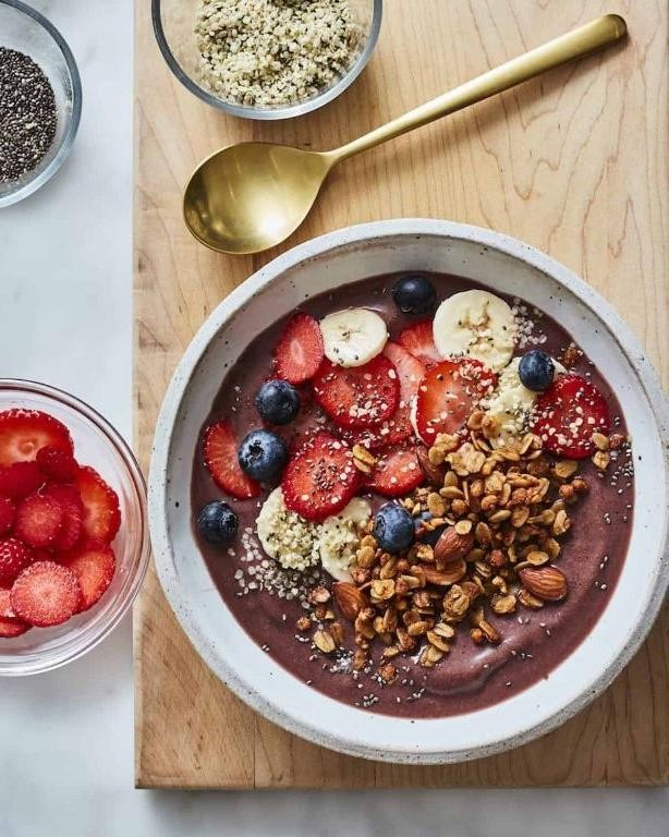 Coconut Cream Acai Bowl with Shredded Coconut