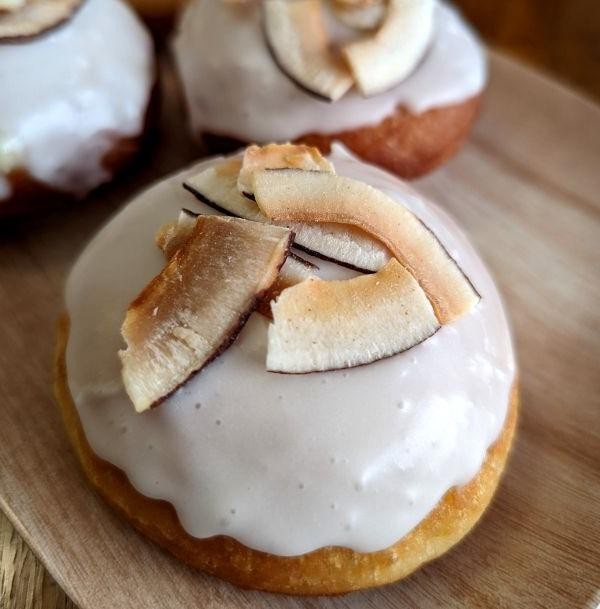 Coconut Cream Glazed Donuts