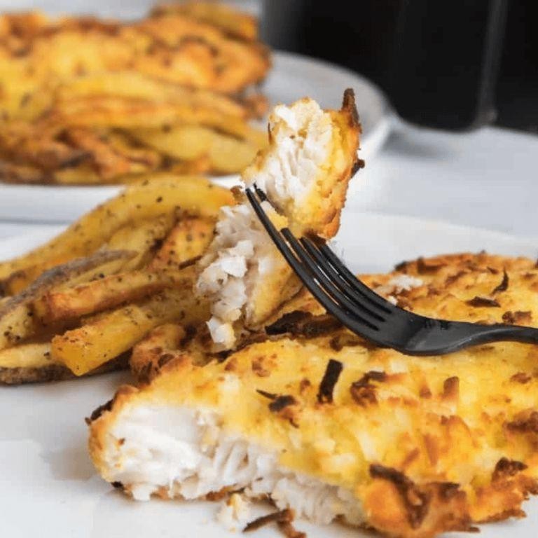 Coconut Crusted Air Fryer Tilapia