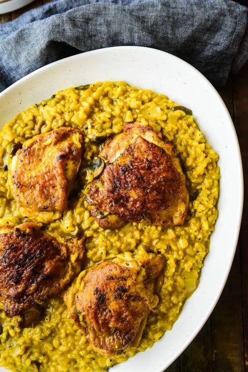 Coconut Curry Chicken Risotto