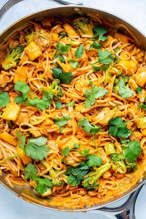 Coconut Curry Chicken Stir Fry with Glass Noodles