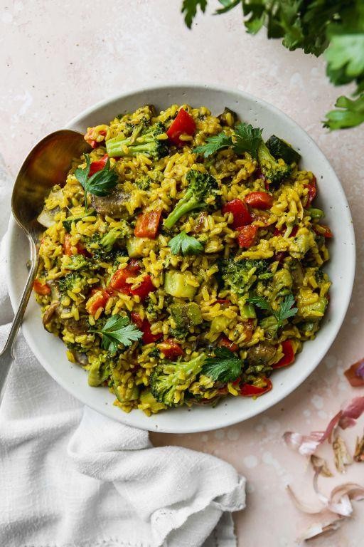 Coconut Curry Rice with Peas