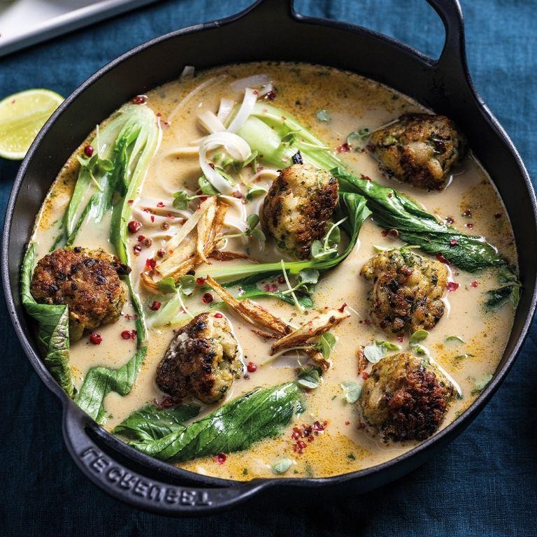Coconut Fish Ball Soup with Lemongrass