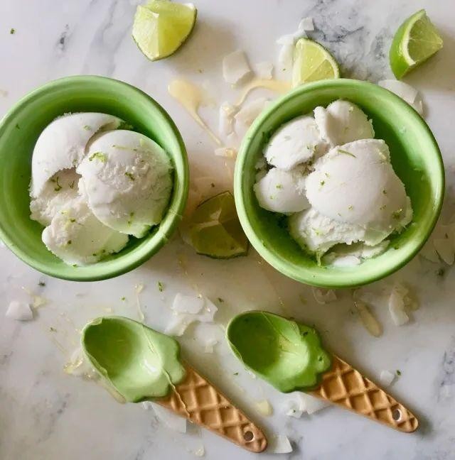 Coconut Lime Ice Cream with Zesty Twist