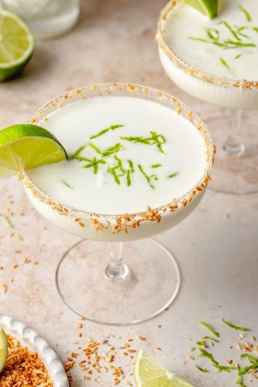 Coconut Margarita with Shredded Coconut