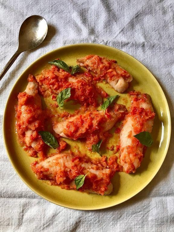 Coconut Milk Baked Redfish with Lime