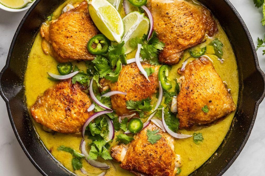 Coconut Milk Braised Chicken Thighs