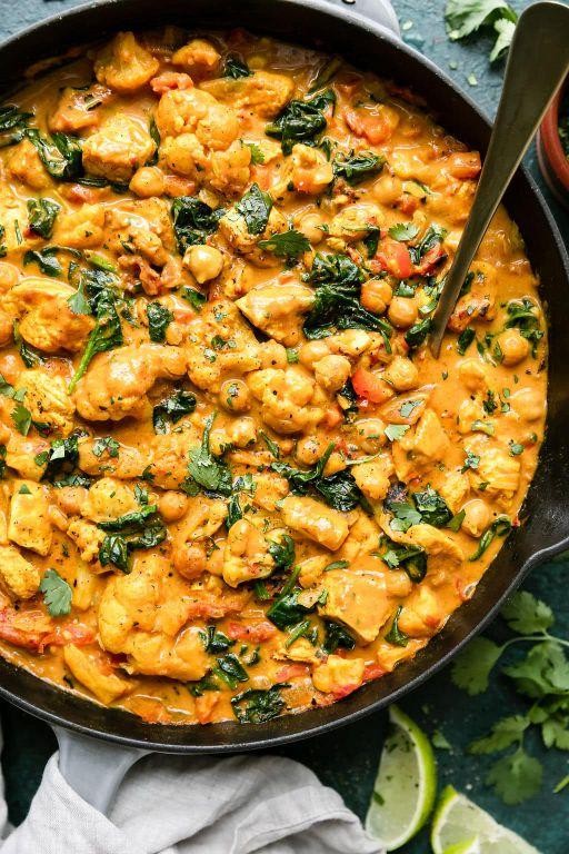 Coconut Milk Chicken and Chickpea Stew