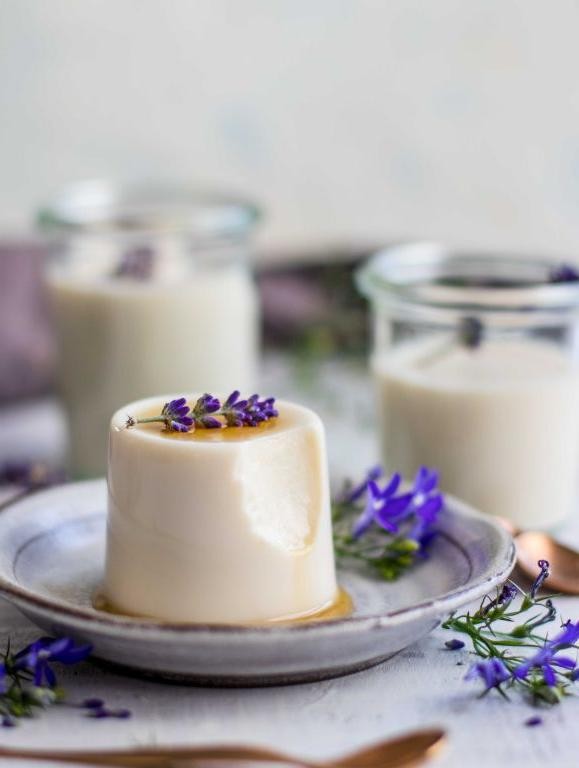 Coconut Milk Lavender Pudding