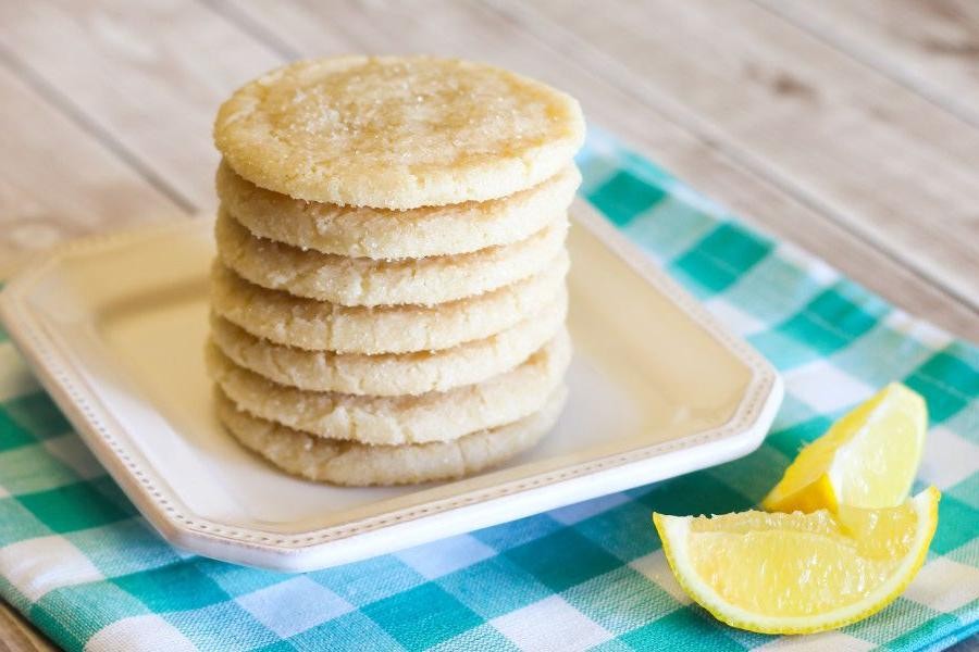 Coconut Oil Sugar Cookies with Lemon Zest