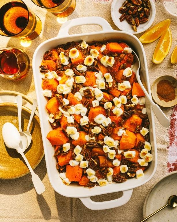 Coconut Rum Candied Sweet Potatoes