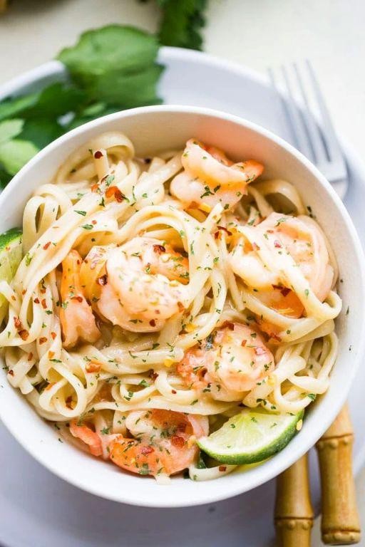 Coconut Shrimp and Lime Linguine