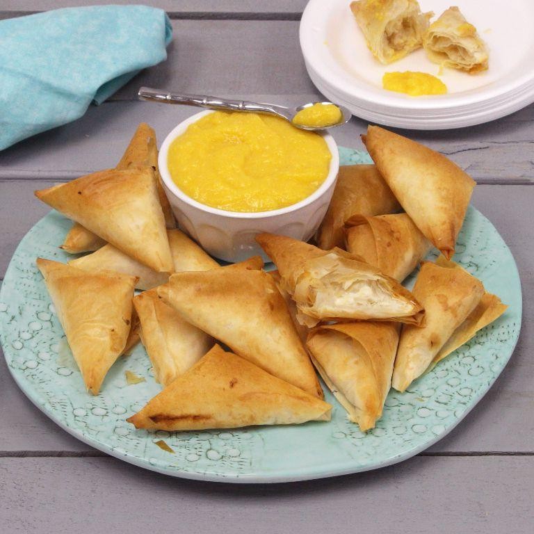 Coconut and Mango Filo Triangles