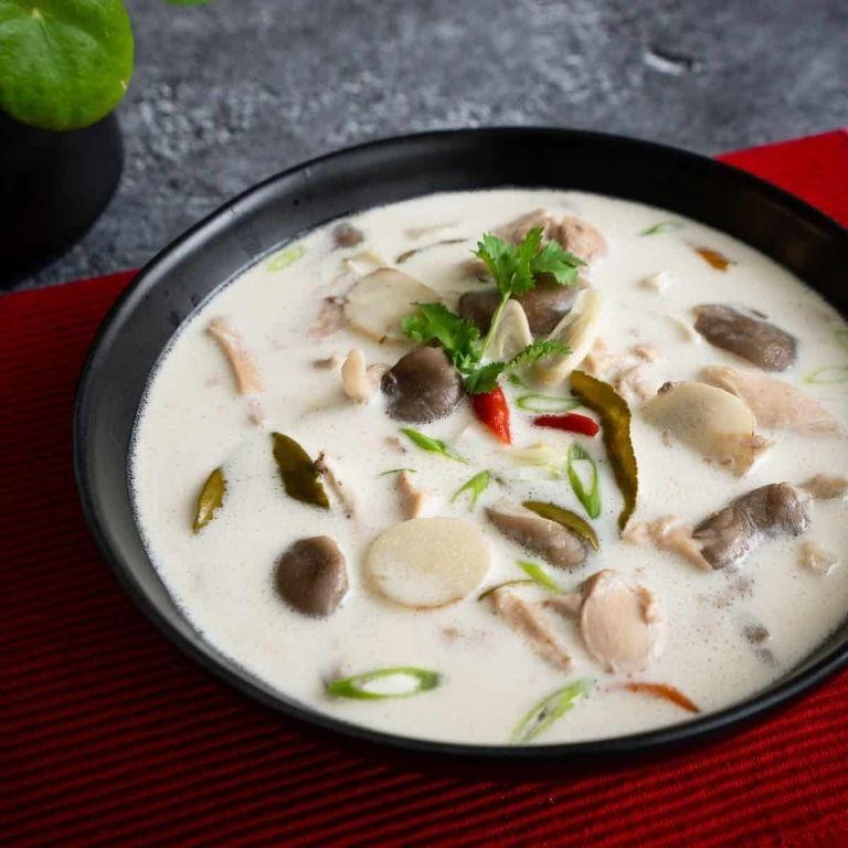Coconut-Creamy Tom Kha Kai Soup