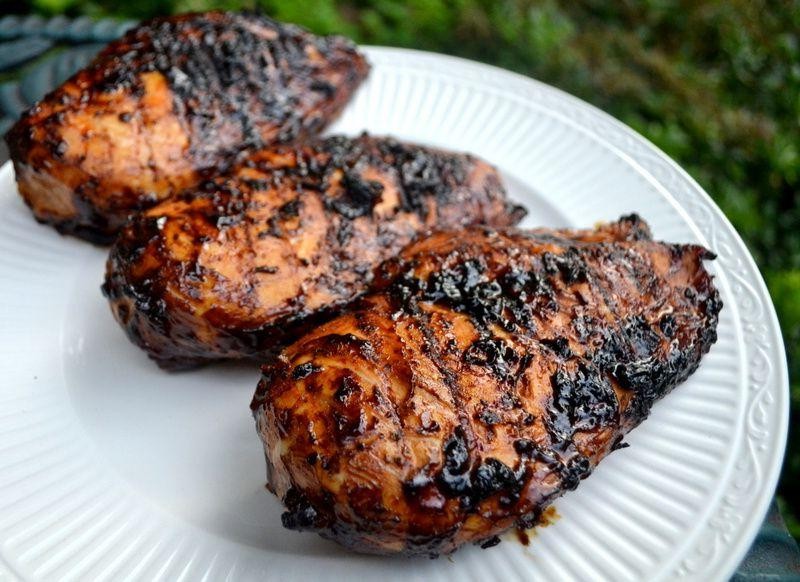 Coffee Syrup Marinated Grilled Chicken