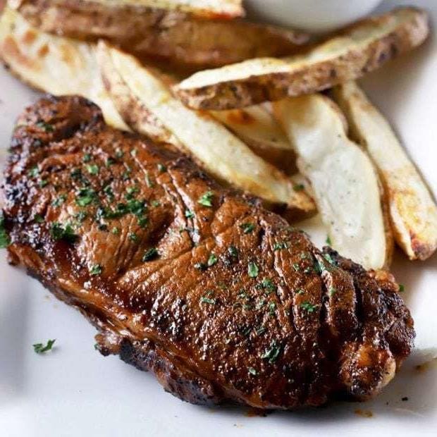 Coffee-Rubbed Arm Steak with Chili