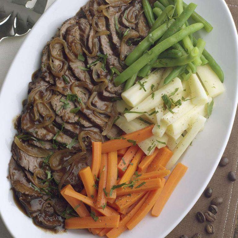 Coffee-Rubbed Chuck Roast with Caramelized Onions