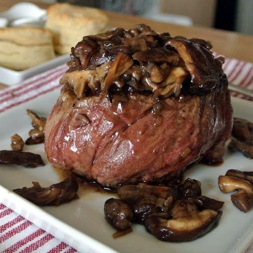 Coffee-Rubbed Fillet Steak with Mushroom Jus