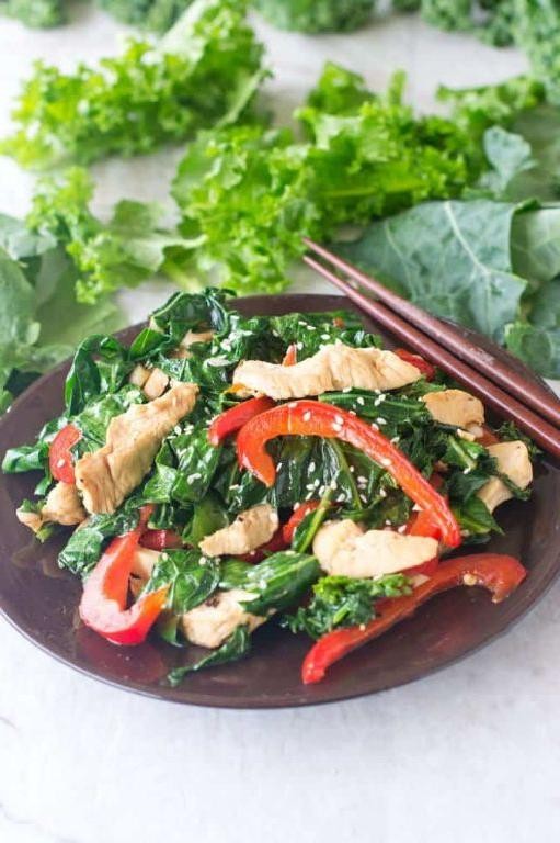 Collard Green and Chicken Stir-Fry