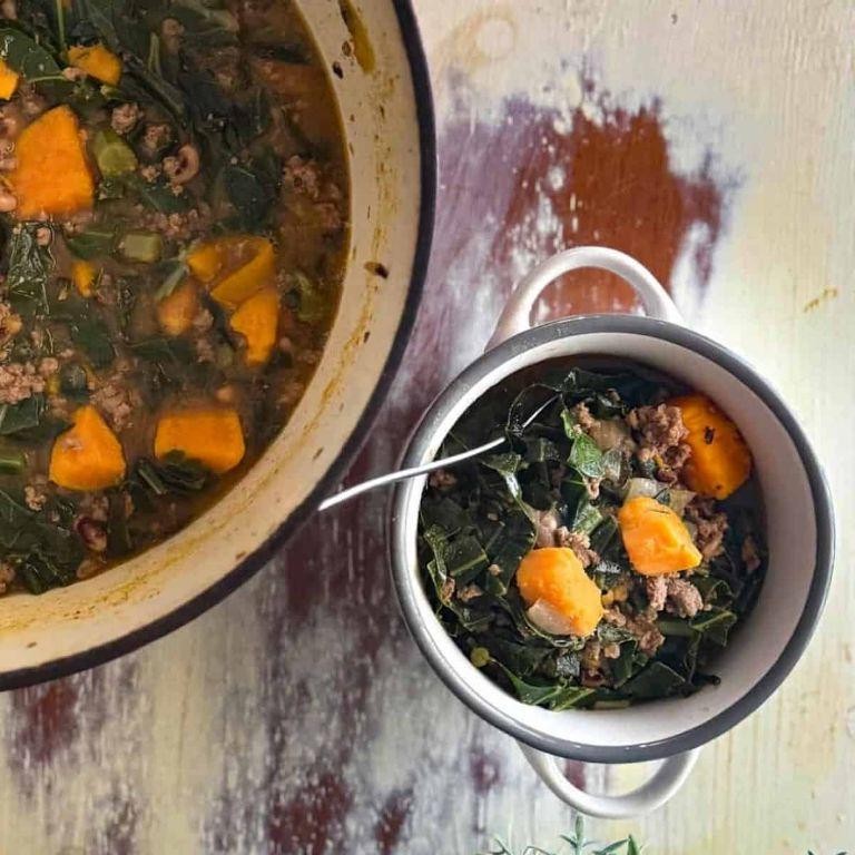 Collard Greens and Sweet Potato Soup