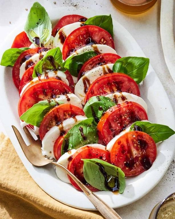 Colorful Caprese Salad with Fresh Basil