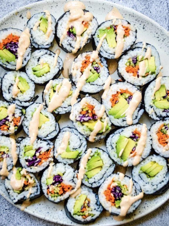 Colorful Veggie Sushi Rolls