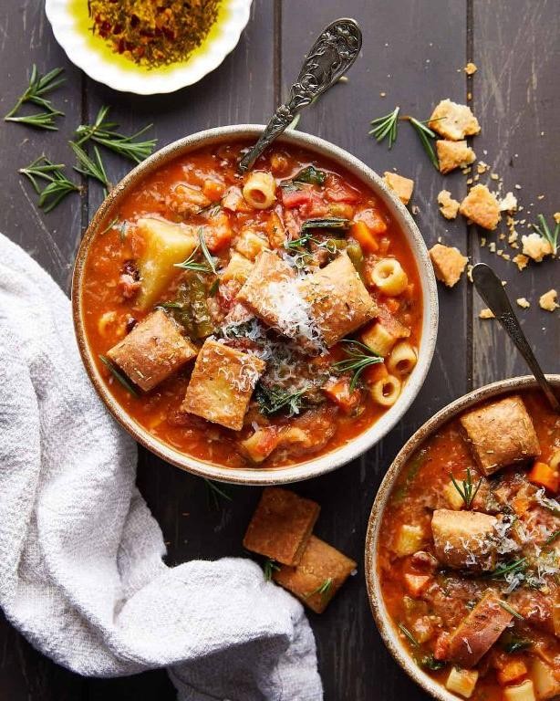 Comforting Vegan Dutch Oven Minestrone