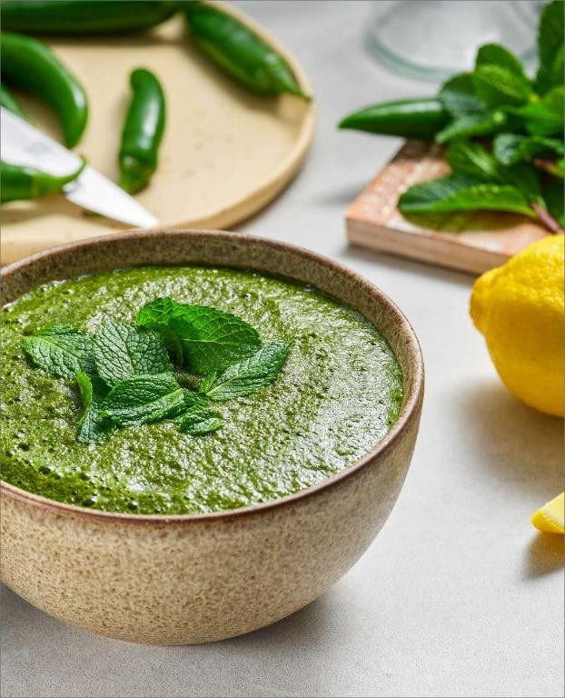 Cooling Mint and Coriander Chutney