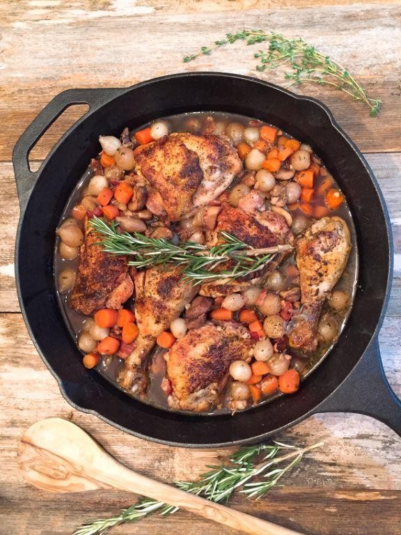 Coq au Vin with Caramelized Pearl Onions