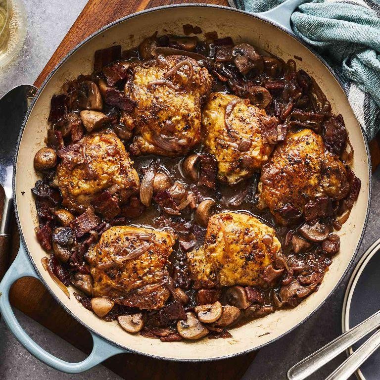 Coq au Vin with Chicken Thighs